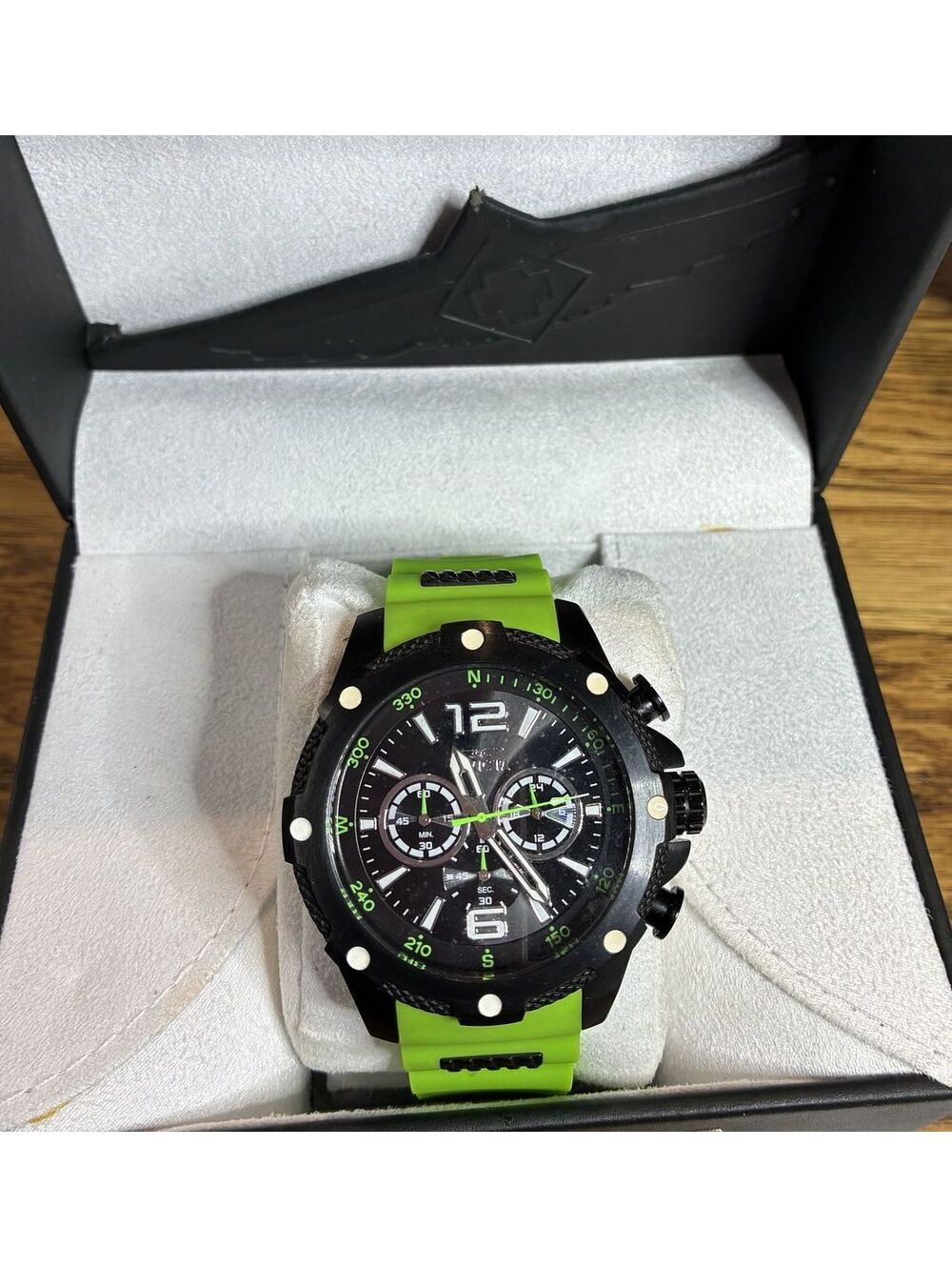 Invicta I Force Men's Chronograph Watch Green Silicone Band 50mm Model 42999